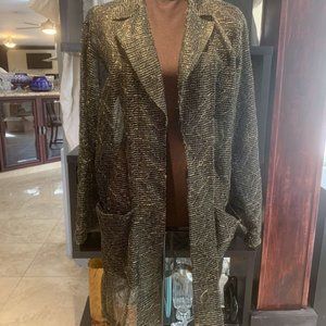 Yves Saint Laurent mesh formal overcoat